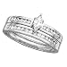 14K White Gold 3/8 ct. Diamond Bridal Engagement Set with Marquise Cut Center Diamond