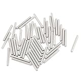 uxcell　ダボ　棚受　シリンダーダボ　ストレートダボ　50個入り　シルバートーン　304ステンレス鋼　M1.5x14mm