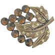 Pugster Double Leaf Brooch