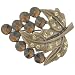  : DOUBLE LEAF FLOWER PIN BROOCH
