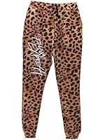 Vska Men's Hip-Hop Stylish Leopard Long Casual Sweatpants Sportwear