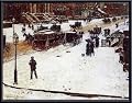 Fifth Avenue in Winter, Framed Art Print by (Frederick) Childe Hassam