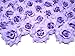 (100) Silk Purple Roses Flower Head - 1.75
