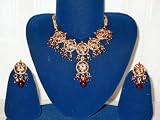Bridal Wear Traditional Polki Indian Designer Necklace Earring Jewelry Set  Free Shipp