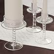 3 Piece Personalized Glass Pedestal Unity Candle Stand Set
