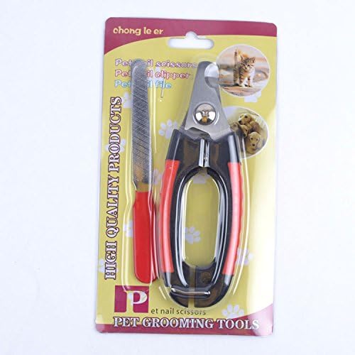 Mdeho Dog Accessories Pet Nail Clippers Cutter Professional Stainless Steel Trim Dogs and Cats Nail Clipper(Red)