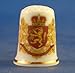 Porcelain China Collectable Thimble - National Emblem of Netherlands -- Free Gift Box