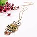 Qiyun Cute Princess Owl Bird Pendant Necklace Chain