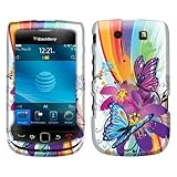 Fincibo (TM) Rainbow Line Flower Butterfly Texture Faceplate Hard Plastic P ....