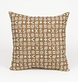 Keyed Up Brown w/ Blue Pillow by Glenna Jean