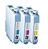 Rhinotek's Epson T042320/T042220/T042420-Compatible Color Ink Cartridges (3-Pack, C82 and CX5200 Printers)