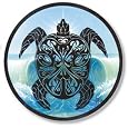 BIFFLE ART PARTING THE WAVES TRIBAL SEA TURTLE DECAL/ STICKER