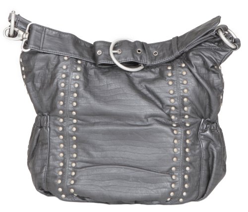 OiOi Baby Leatherette Hobo Sack Silver