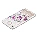 3Cworld iPhone 8 Case, iPhone 7 Case, Ultra Thin Clear Art Pattern Crystal Gel TPU Rubber Flexible Slim Skin Soft Case for iPhone 7 / iPhone 8 (Flower Butterfly - White)