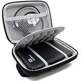 co2CREA(TM) Black Hard EVA Shockproof Carrying Case Pouch Bag for Western Digital WD My Passport Studio Ultra Slim Essential WD Anniversary Edition Elements SE Portable 500GB 1TB 2TB External Hard Drive HDD