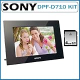 Go2Sony DPF-D710 7-Inch WVGA LCD Digital Photo Frame with 4GB SD Memory Card
