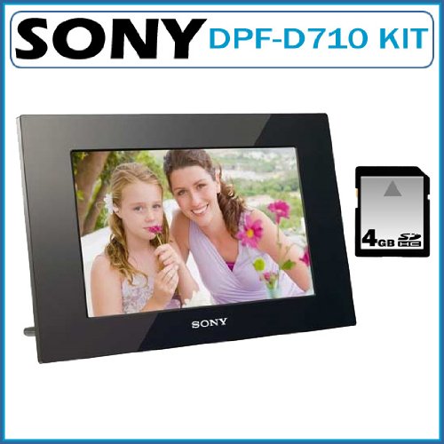 Sony DPF-D710 7-Inch WVGA LCD Digital Photo Frame with 4GB SD Memory Card