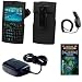 Cell Phone Accessories Bundle for Samsung Blackjack 2 / i617 / Blackjack II (Includes; Black Rubberized Coated Hard Cover with Optional Belt Clip, Rapid Car Charger, Home Wall Charger, Generation X Antenna Booster)