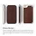 elago® [Leather Flip[Brown/Champagne Gold] - [Card Slot][Screen Protection][Premium Hybrid Construction] – for iPhone 6/6S Plus