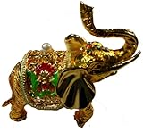 IMAGE OF Round Eared Elephant Bejeweled Collectible Trinket Jewelry Box