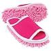 Slipper Genie Microfiber Cleaning Slippers, Pink