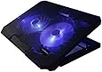 LotFancy&reg; Laptop Cooling Pad Cooler with Dual Fan with Led Light Dual USB Port Raise and Lock Stand Adjustable Speed and Height For 10"- 17" Laptop Notebook tablet