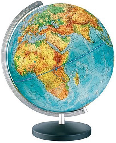 Childrens Toyshop  Toys : 14" Illuminated Globe, Soft Touch Base, DUPLEX map, Acrylic Globe ball
