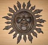 Blazing Sun Wall Plaque Cast Iron Rust Finish