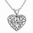 Sterling Silver Grandmother in Heart Necklace