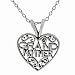 Sterling Silver Grandmother in Heart Necklace