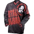 MSR Racing Metal Mulisha Scope Men's MX/Off-Road/Dirt Bike Motorcycle Jersey w/ Free B&F Heart Sticker Bundle - Black/Grey/Red / X-Large