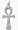 Genuine Sterling Silver Hieroglyphic Ankh Charm Pendant with chain - 18