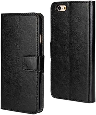 iphone 6 Plus Case, Rosepark(TM)iPhone 6 5.5 inch Case, Deluxe PU Leather Wallet Flip Folio Stand Case Cover for Apple iPhone 6 Plus 5.5 inch(Black)