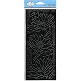 Waterlilies Peel Off Stickers 4"X9" Sheet-Black