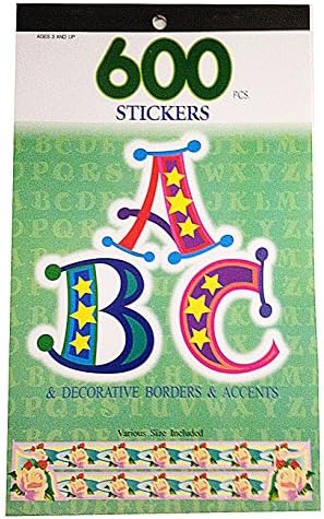 600 pcs stickers ABC letters &amp; decorative borders &amp; accents