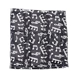 Music Notes Printed Ladies Scarf Black Music Notes Printed Ladies Scarf Black