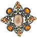 Citrine Rhinestone Pin Brooch
