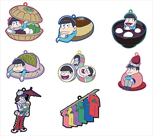 おそ松さん トレーディングラバーストラップ 和菓子ver. BOX商品 1BOX = 8個入り、全8種類