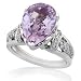 One of a Kind Lavender Amethyst and Diamond Ring (H/VS-SI) in 18K White Gold