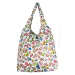 Trendy Sturdy Shopping Tote Bag Color Birds Pattern
