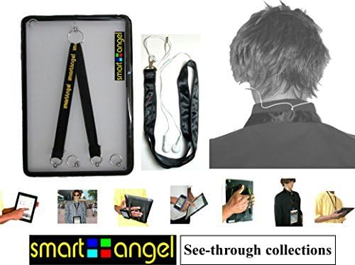 New Ipad Mini &amp; Retina Display Pu+pc Case with Wired Audio Integrated Neck Strap &amp; Hand Strap + Microphone Capability- Black