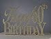All About Details Happy 60th Birthday Cake Topper,1pc, 60th Birthday, Cake Decoration, Party Decor (Gold)