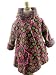 Corky And Company Girls Winter Coat Charcoal Tiny Flower Wrap Swing