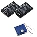 GTMax 2 x Kodak KLIC-5000 / Fuji NP-60 Lithium Ion Battery + Memory Card Case for Fujifilm FinePix 50i, M603, F401, F401 Zoom, F410, F410 Zoom, F601, F610 Zoom, F700