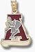 Alabama Crimson Tide 5/8 A with Elephant Enamel Pendant - 10KT Gold Jewelry