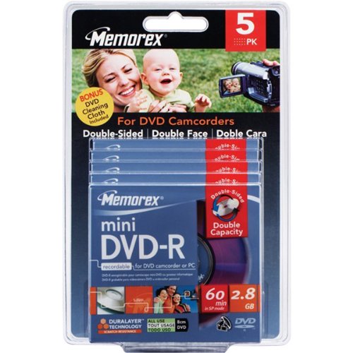 Memorex 4X Double-sided Write-once Mini DVD-R Blister Pack