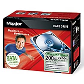 Maxtor 200GB SATA 150 8 MB 7200 RPM Internal Hard Drive Kit by 