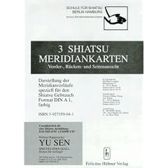 3 Shiatsu Meridiankarten: Vorder-, R�cken- und Seitenansicht