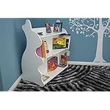 Ace Baby Furniture Rabbit Mobile Double-Sided Bookcase, White