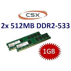 1GB Dual Channel Kit CSX Original 2x 512 MB 240 pin DDR2-533 (533Mhz, PC2-4200U, CL4, 240-polig, Nicht-Ecc, unbuffered) f�r DDR2 Mainboards - 100% kompatibel zu 400Mhz, PC2-3200U, CL3